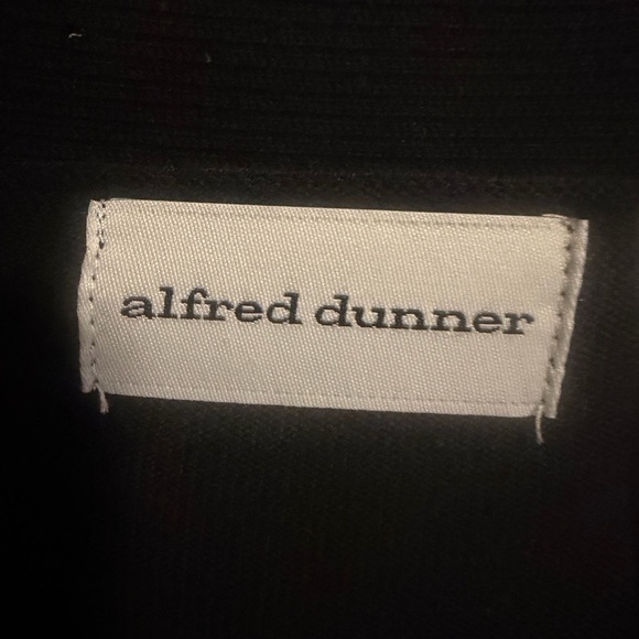 Alfred Dunner Black Cardigan sweater medium Animal Print 2 in 1 open front - Picture 7 of 8